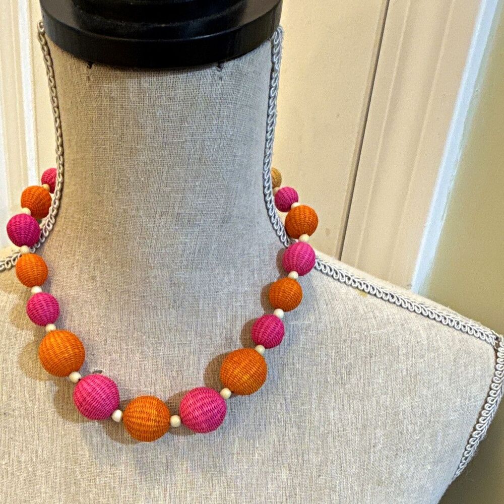 MULTICOLOR BEADED NECKLACE CABLE CHAIN ADJUSTABLE LOBSTER CLASP